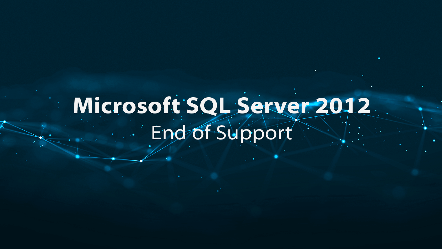 SQL 2012 正在逐步淘汰